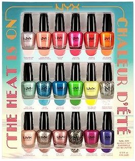 Kit com 18 esmaltes NYX - The heat is on